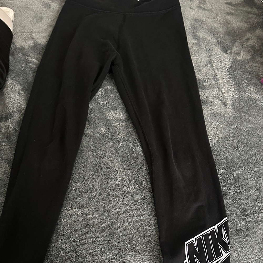 Nike Kids Black Leggings with Logo